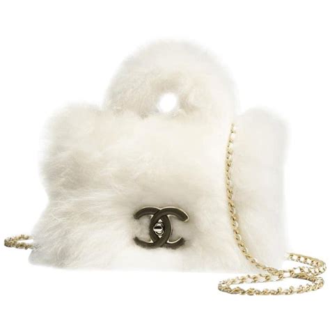 chanel white bag with handle|white fluffy chanel bag.